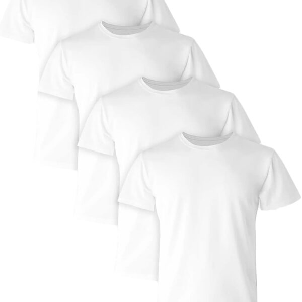 Hanes Men's Ultimate Comfort Fit Undershirt,Crewneck Stretch-cotton T-Shirt, 4-pack/ Mens T-Shirt