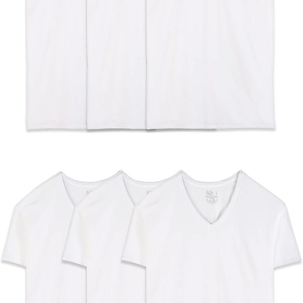 Fruit of the Loom Men's Eversoft Cotton Stay Tucked V-Neck T-Shirt/ Mens T-Shirt