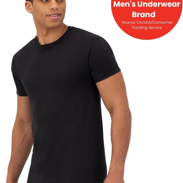 Hanes Men's Fresh Iq Slim Fit Crew Undershirt, 4-pack/ Mens T-Shirt