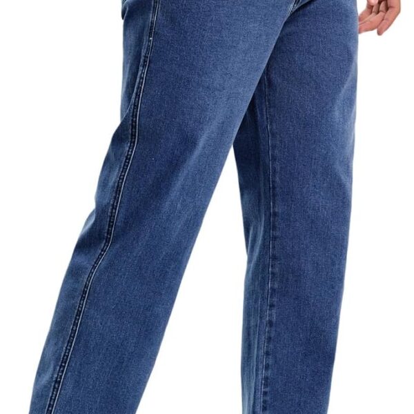 voeeron Mens Elastic Waist Jeans Relaxed Fit Men's Jeans with Elastic Waist with Zipper and Button/ Jeans
