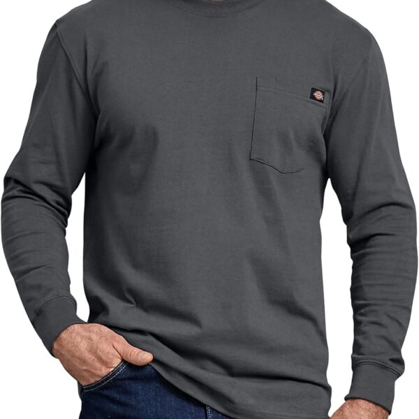 Dickies Big and Tall Men's Long Sleeve Heavyweight Crew Neck/ Mens T-Shirt