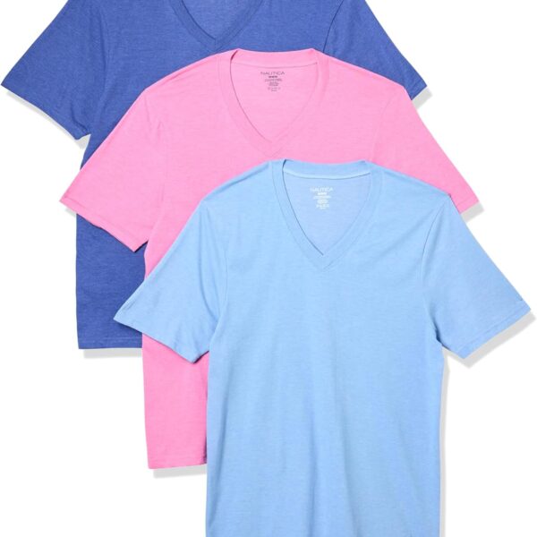 Nautica Men's 3-Pack Heathered V-Neck T-Shirt/ Mens T-Shirt