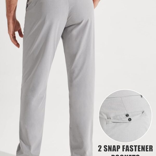 Libin Mens Golf Pants Stretch Work Dress Pants 30"/32"/34" Quick Dry Lightweight Casual Comfy Trousers with Pockets/ Jeans