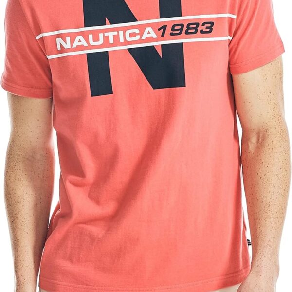 Nautica Men's Short Sleeve 100% Cotton Nautical Series Graphic Tee/ Mens T-Shirt