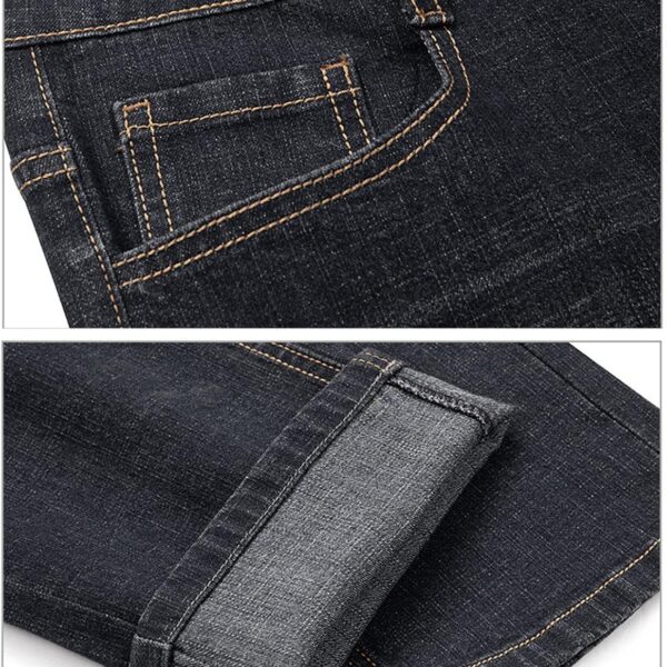Men's Classic Vintage 5 Pocket Jeans Stretch Slim Fit Straight Leg Denim Pants Casual Relaxed Fit Jean Trousers/ Jeans
