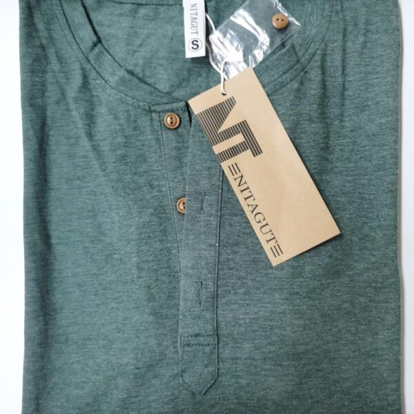 NITAGUT Mens Fashion Casual Front Placket Basic Long/Short Sleeve Henley T-Shirts/ Mens T-Shirt