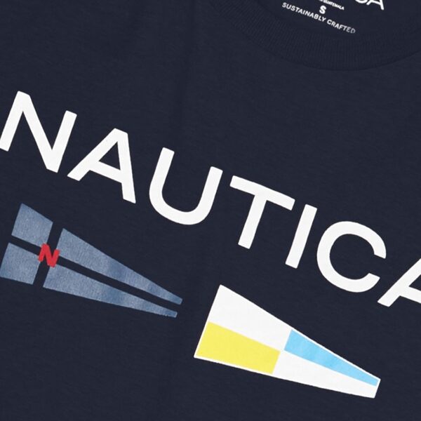 Nautica Men's Sustainably Crafted Logo Signal Flag Graphic T-Shirt/ Mens T-Shirt