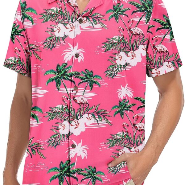 Hawaiian Shirt for Men Button Down Short Sleeve Casual Beach Shirt Summer Wear Stylish Tropical Print Shirts/ Mens T-Shirt